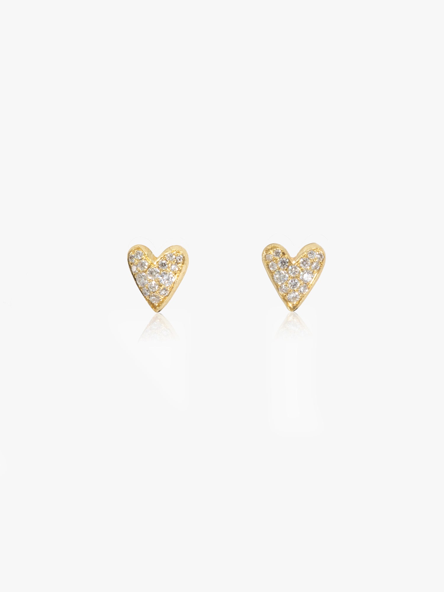 Pave store heart earrings